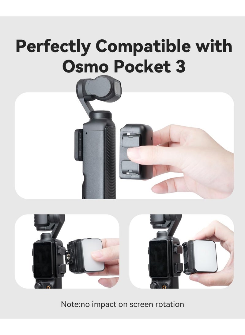 Mini Light for DJI Action Camera,Osmo Pocket 3 LED Fill Light Attachment Compatible with DJI Osmo Action 5 Pro/4/3 Camera Accessories for GoPro Accessories - Image 4